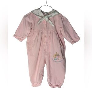Pink Kids One Piece with Embroidered Design